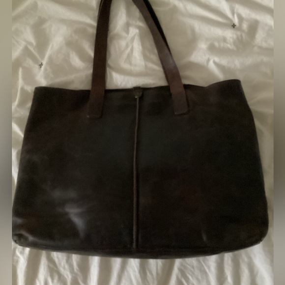 UGG Brown Leather Tote Bag - Picture 3 of 10